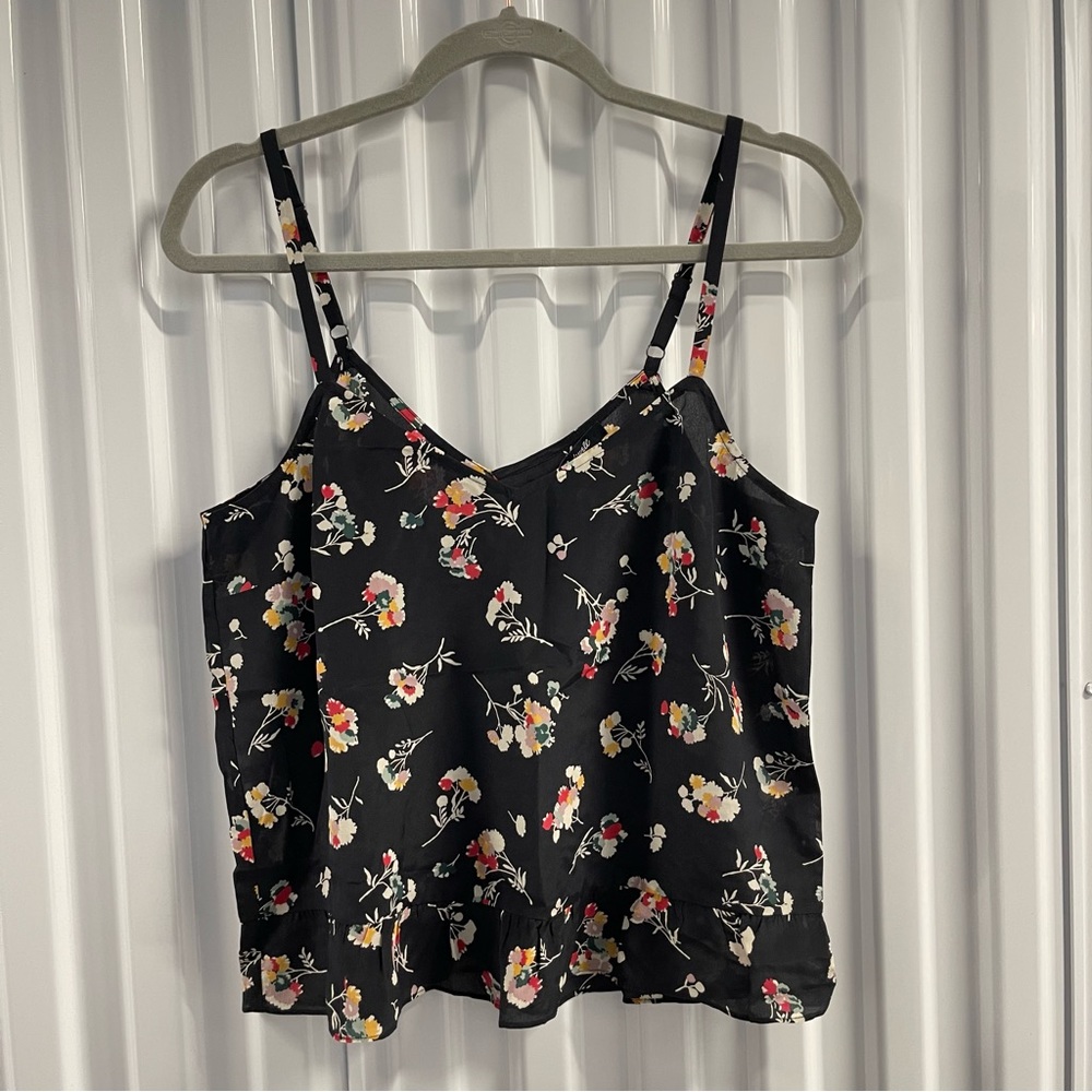 MADEWELL Floral Silky Sleeveless Top Size Medium